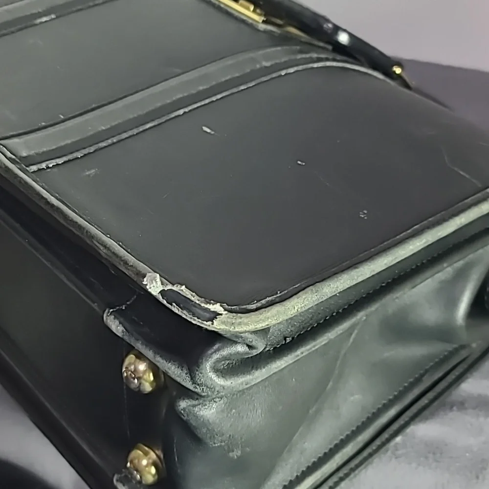 Vintage Coach Gladstone Black Briefcase